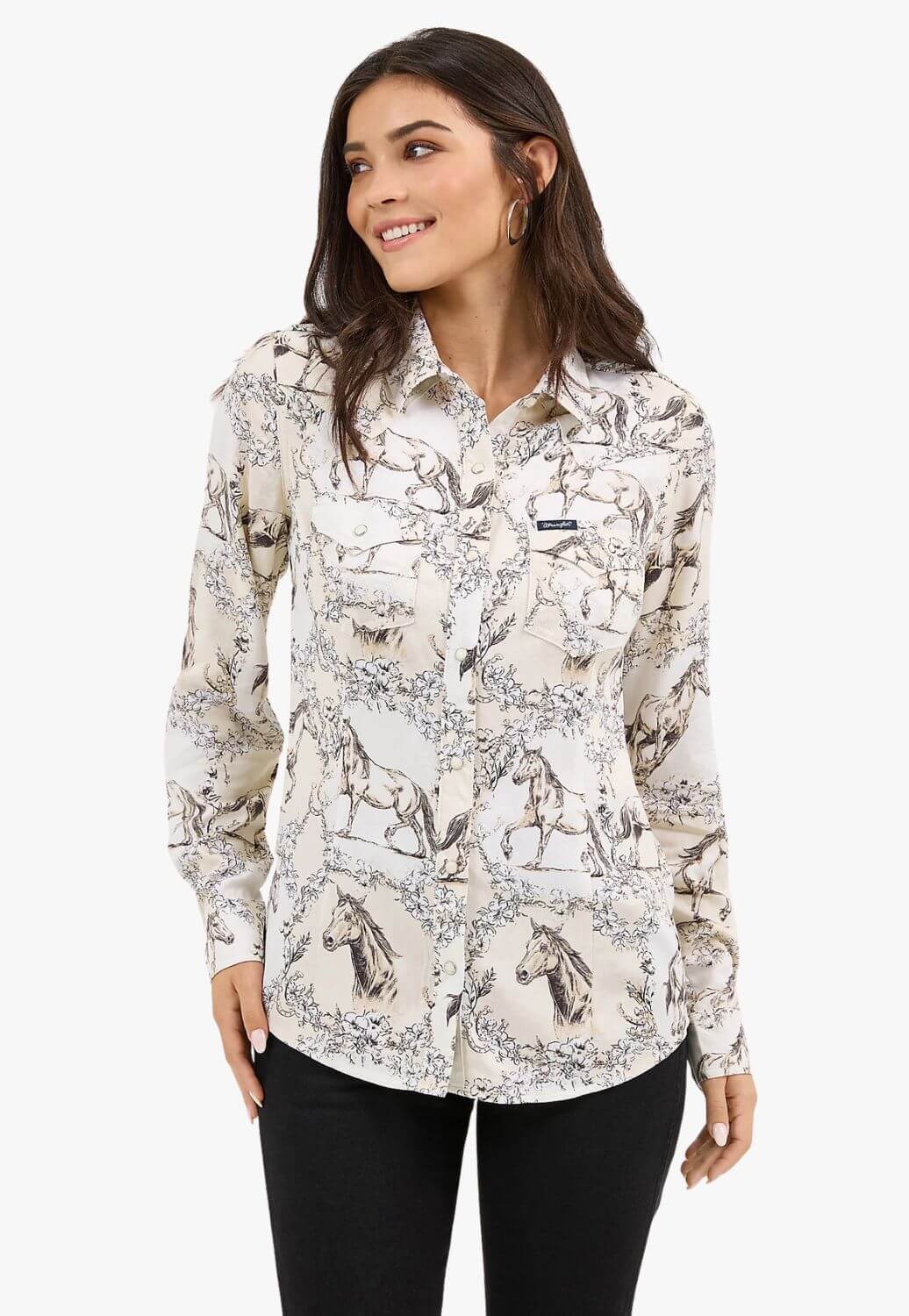 Wrangler Womens Western Long Sleeve Shirt
