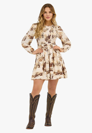 Wrangler Womens Smocked Dress