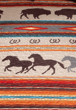 Wrangler Western Stripe Quilt Set - King