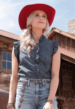 Cruel Girl Womens Ruffle Blouse