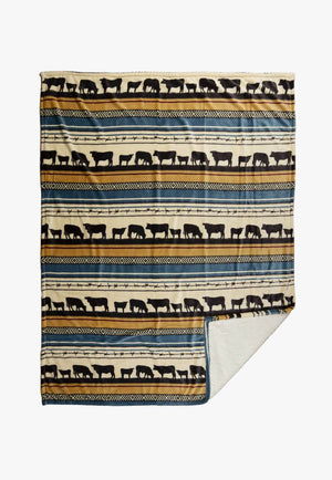Carstens Morning on the Farm Plush Sherpa Throw