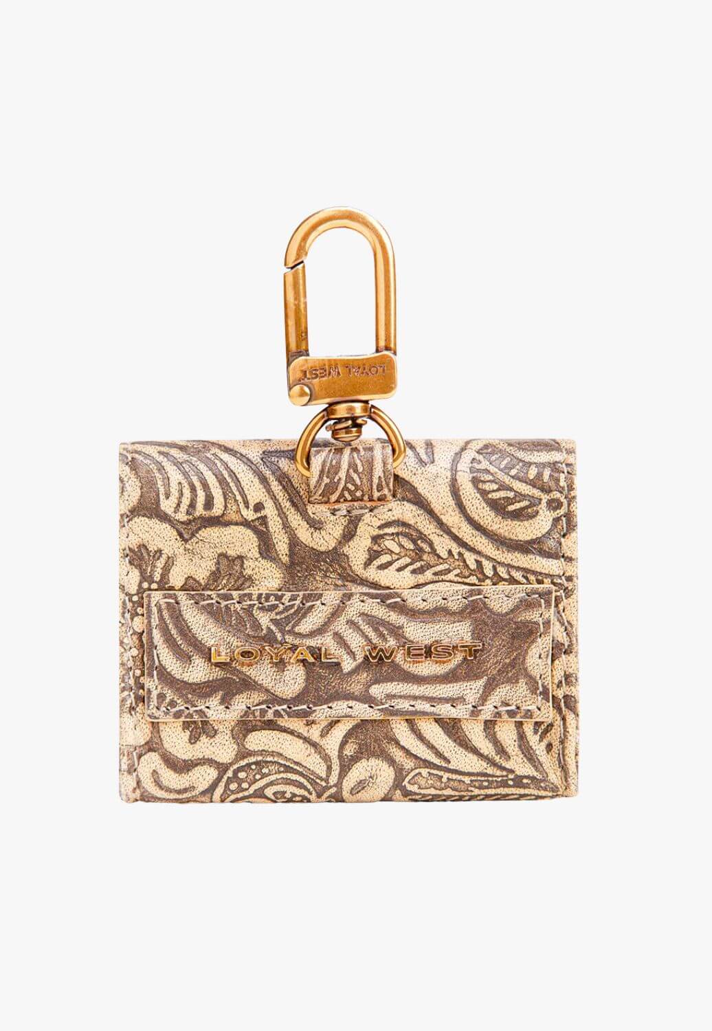 Myra Loyal West Gloriana Clip On Bag Charm Embossed Floral