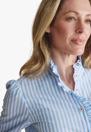 S. Kidman Womens Henty Frill Neck Shirt