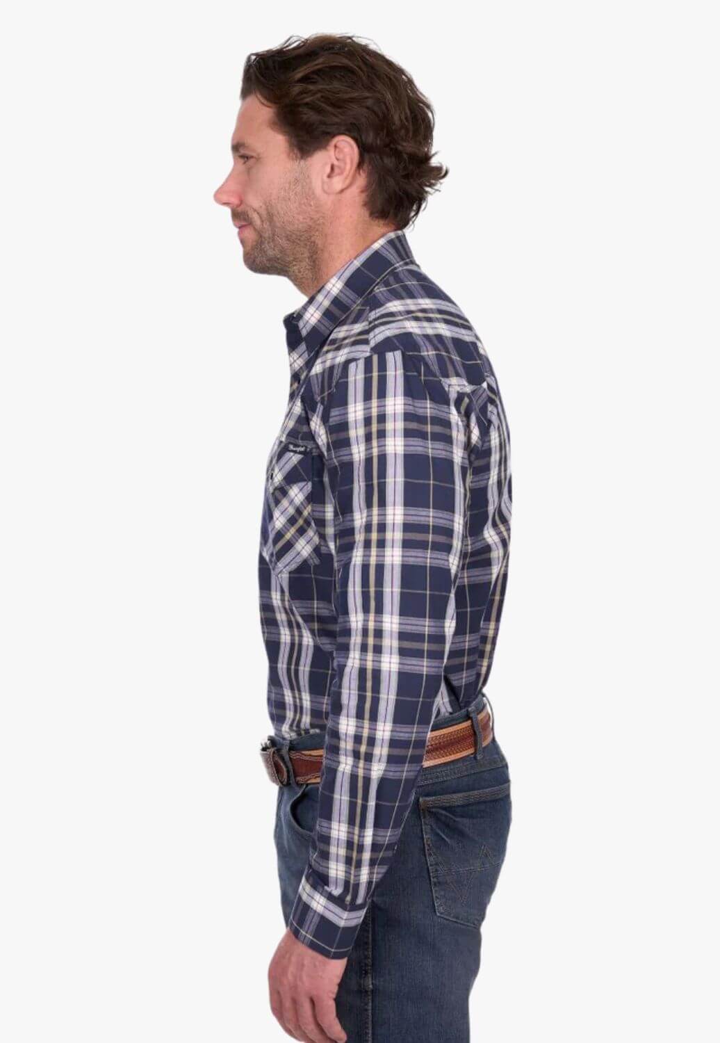 Wrangler Mens Wayne Logo Long Sleeve Shirt