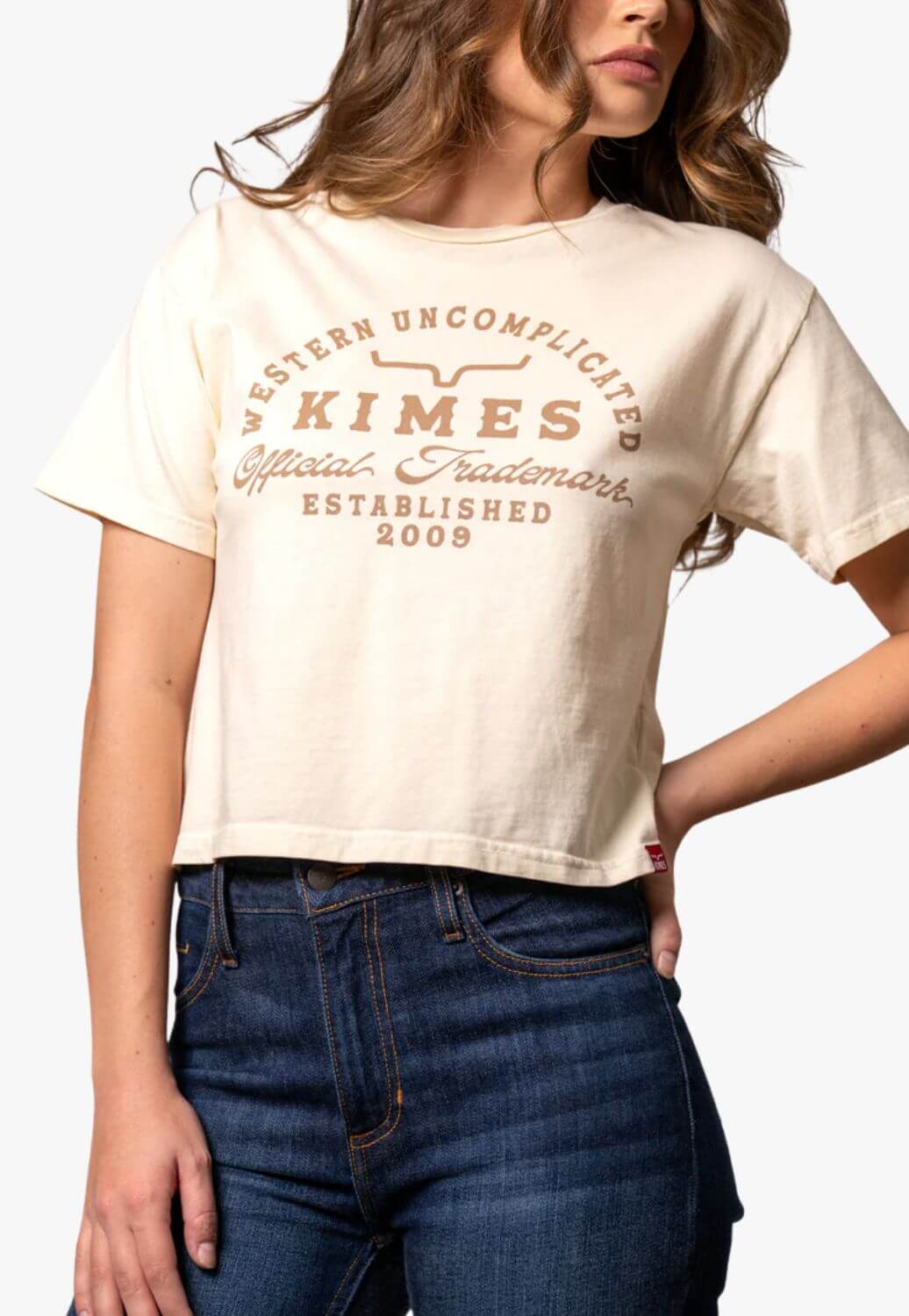 Kimes Ranch Womens Heavy Text T-Shirt Ivory S