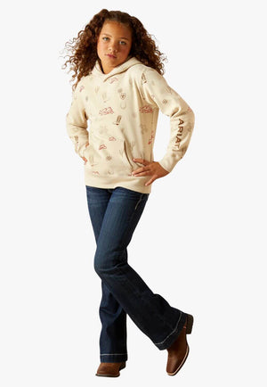 Ariat Girls Western Stamps Hoodie