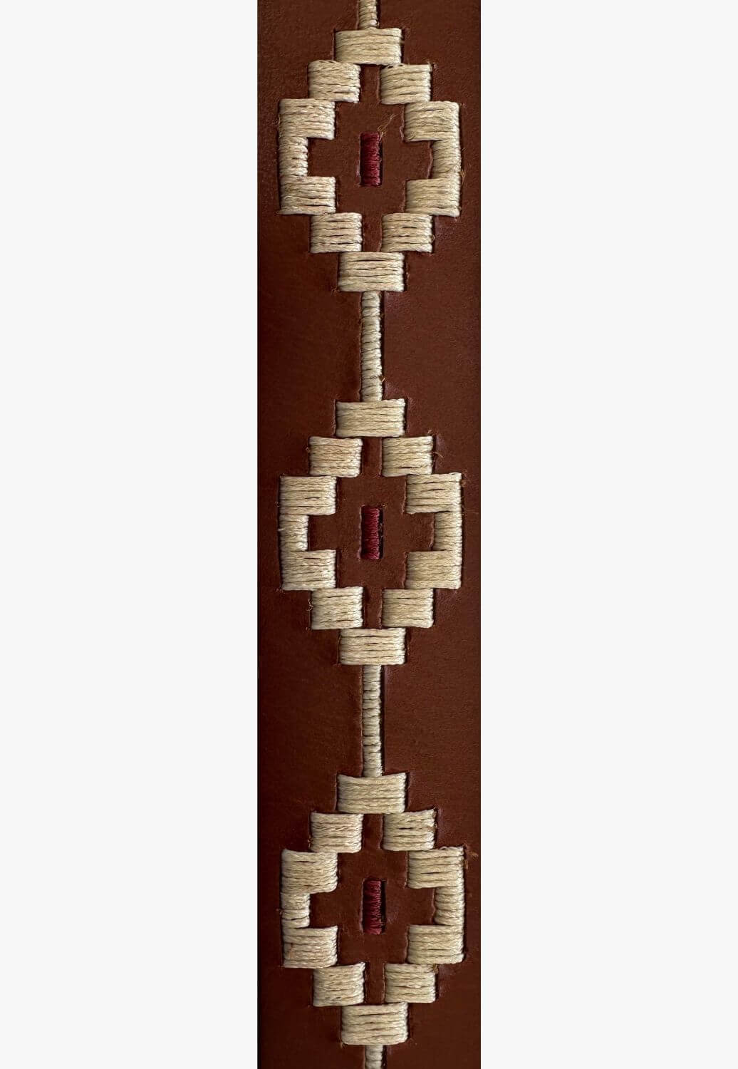 Pilbara Western Oval Buckle Navajo Leather Belt