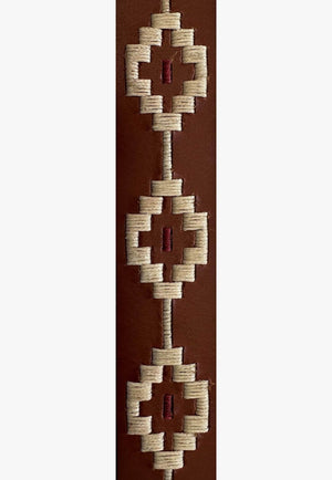 Pilbara Western Oval Buckle Navajo Leather Belt