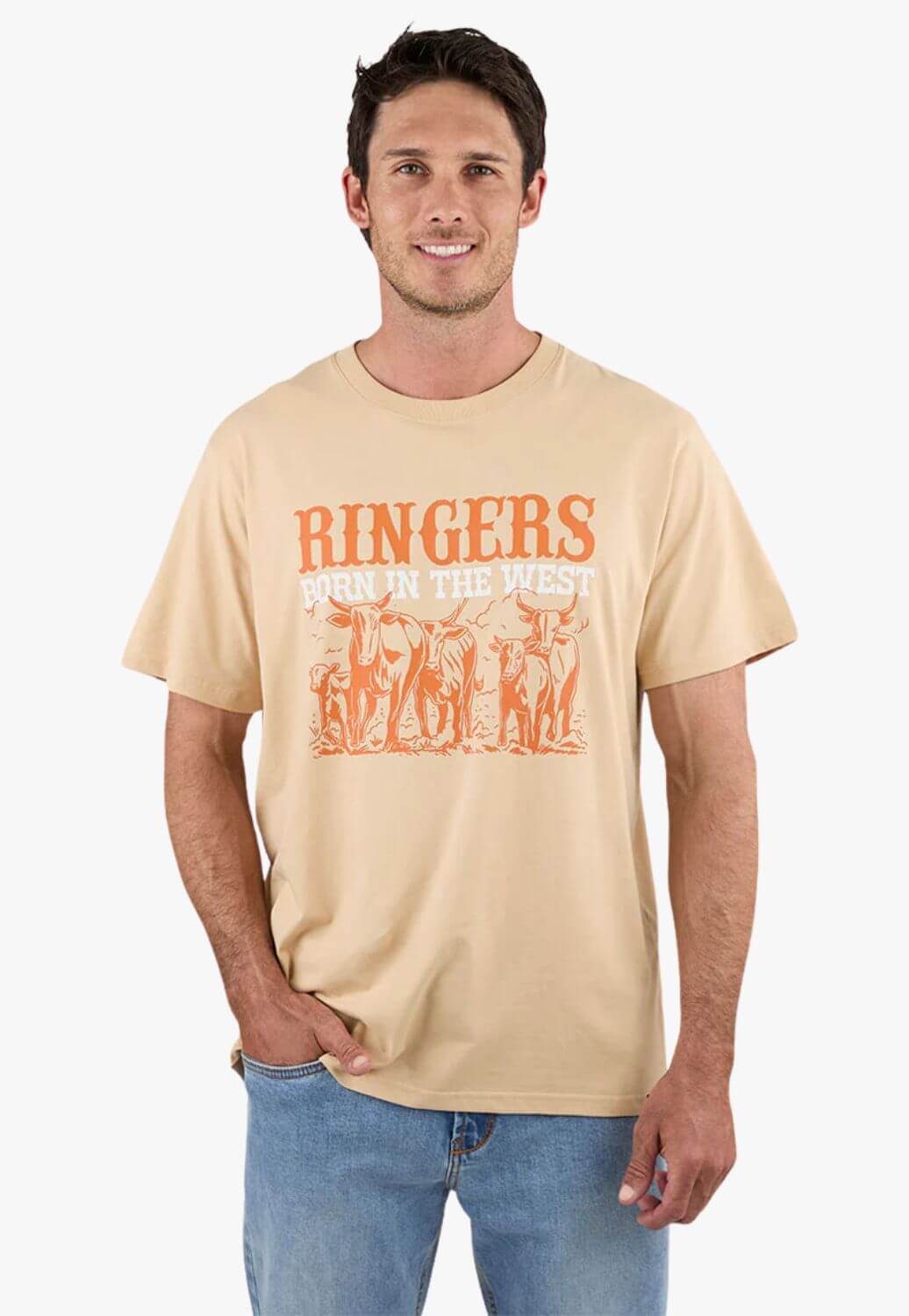 Ringers Western Mens Born In The West T-Shirt