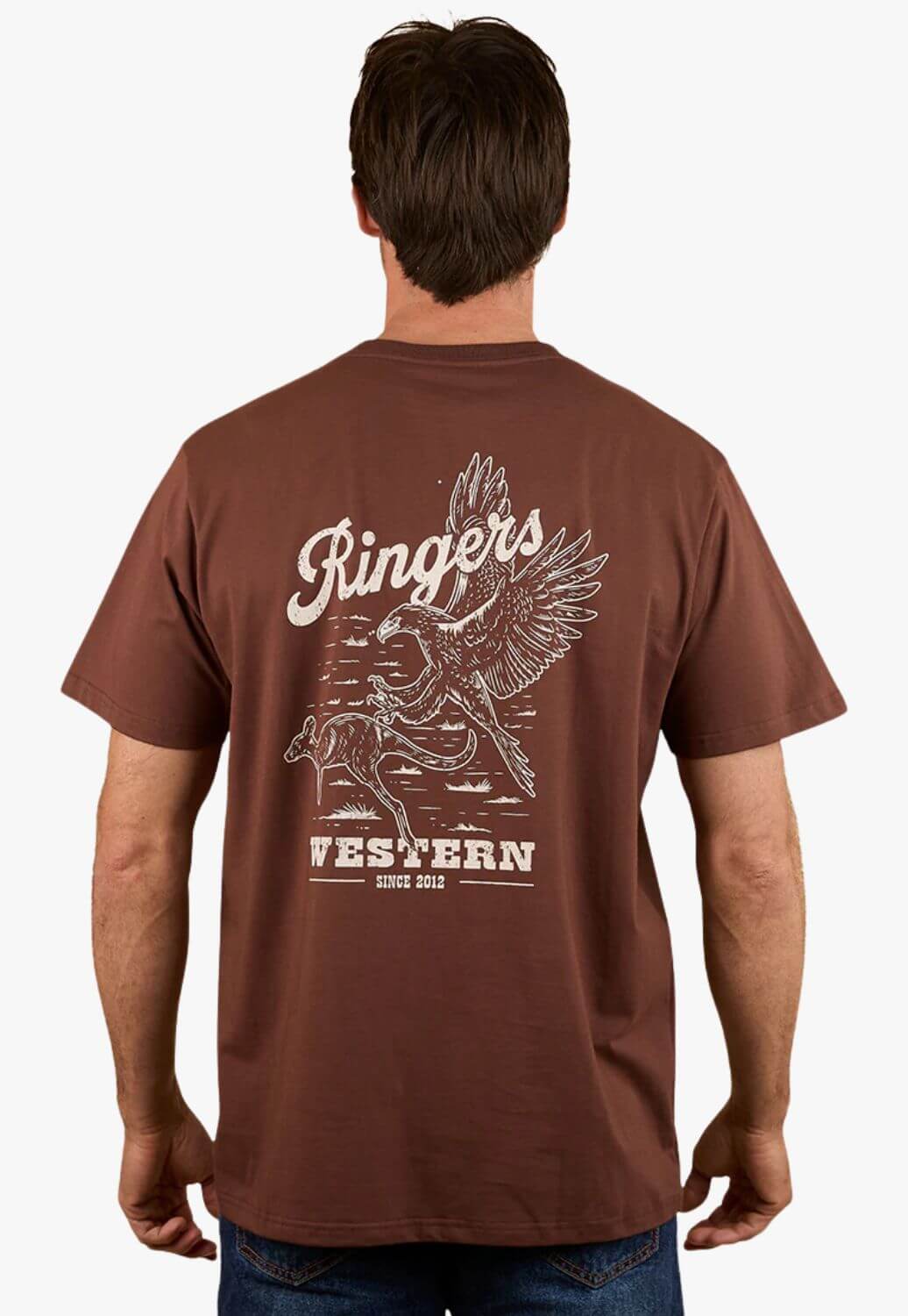 Ringer Western Mens Wedge Tail T-Shirt
