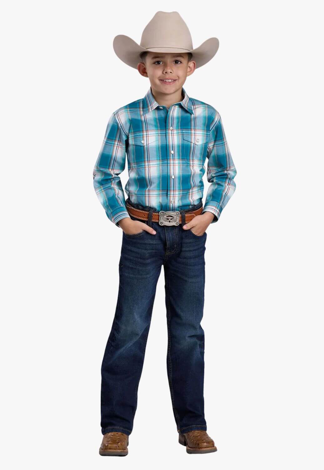 Roper Boys Plaid Long Sleeve Shirt
