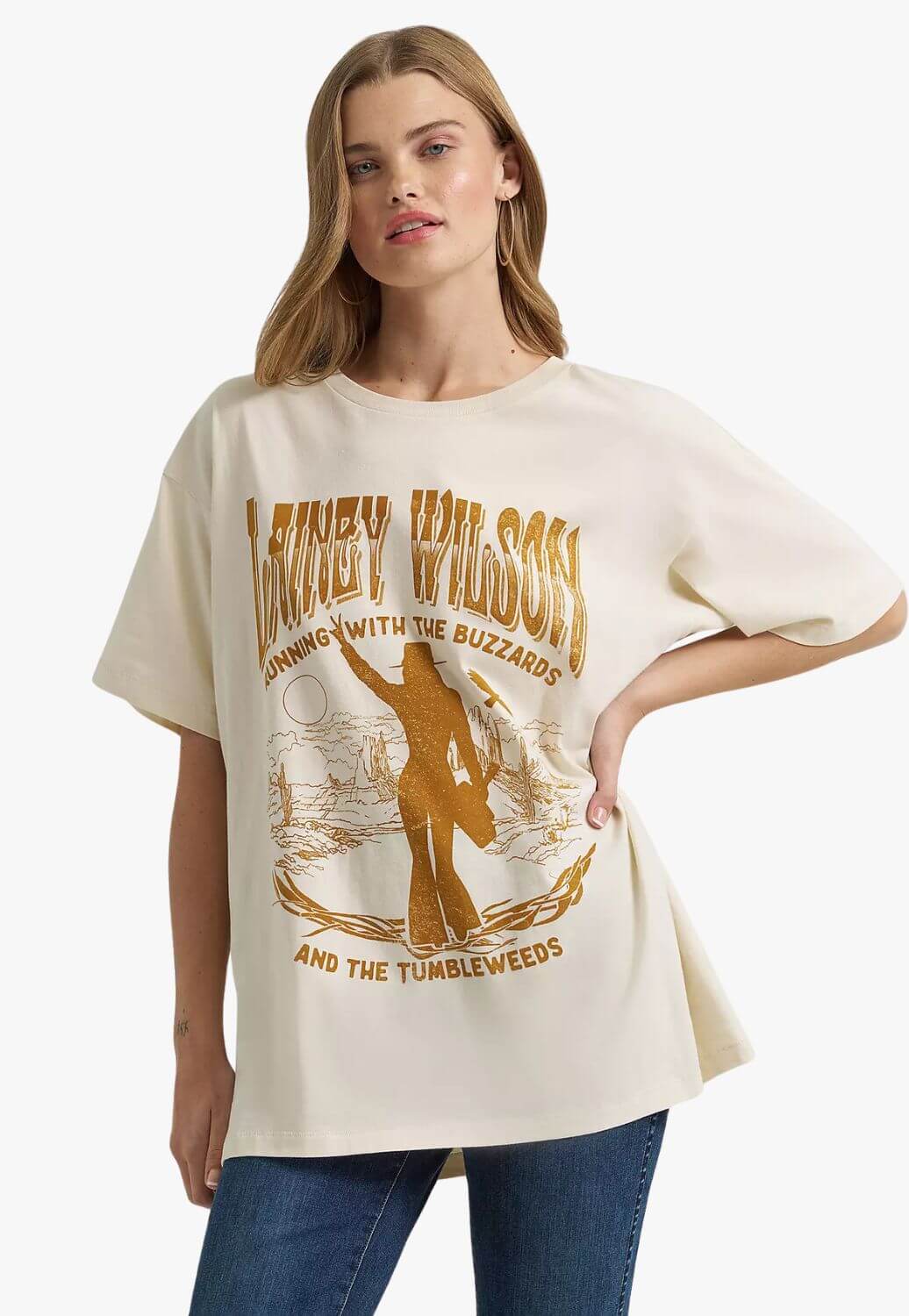 Wrangler X Lainey Wilson Womens Buzzard Print TShirt