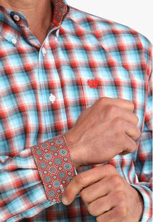 Cinch Mens Plaid Long Sleeve Shirt