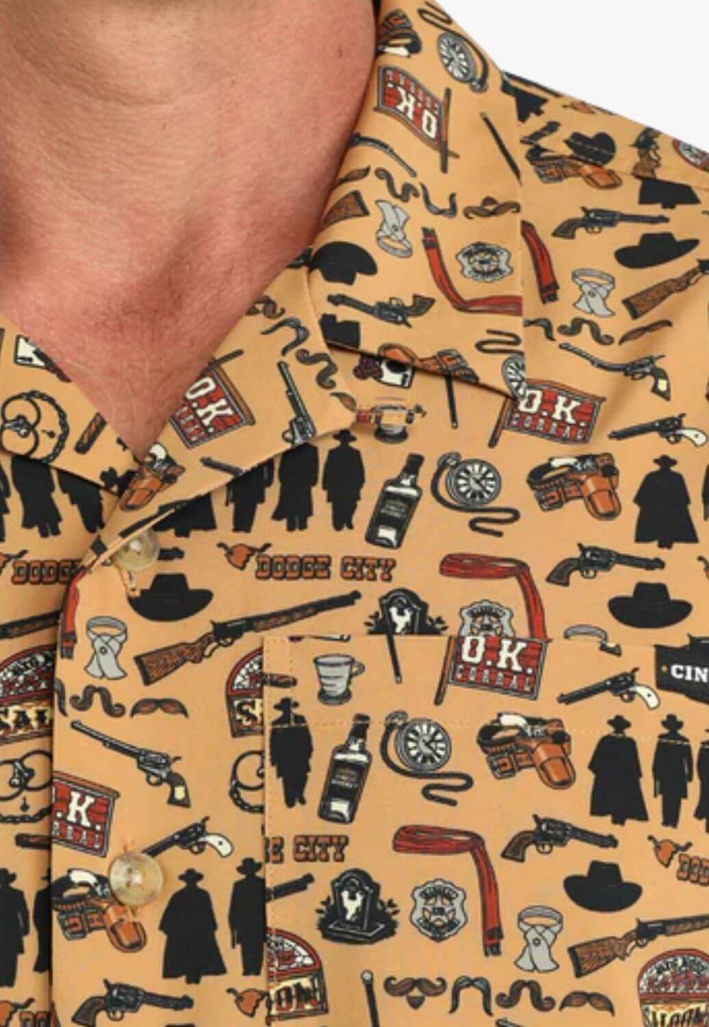 Cinch Mens Print Short Sleeve Shirt