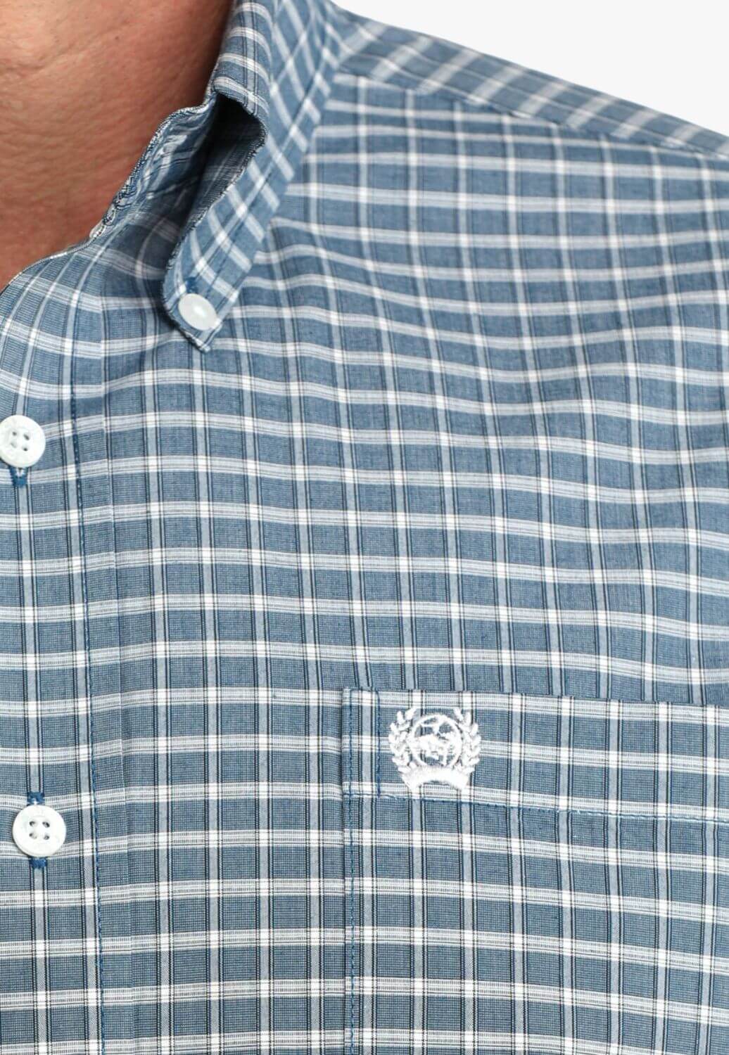 Cinch Mens Plaid Short Sleeve Shirt