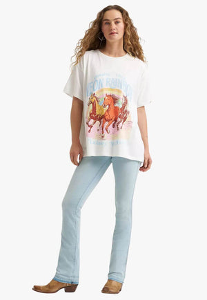 Wrangler X Lainey Wilson Womens Neon Rainbow T-Shirt