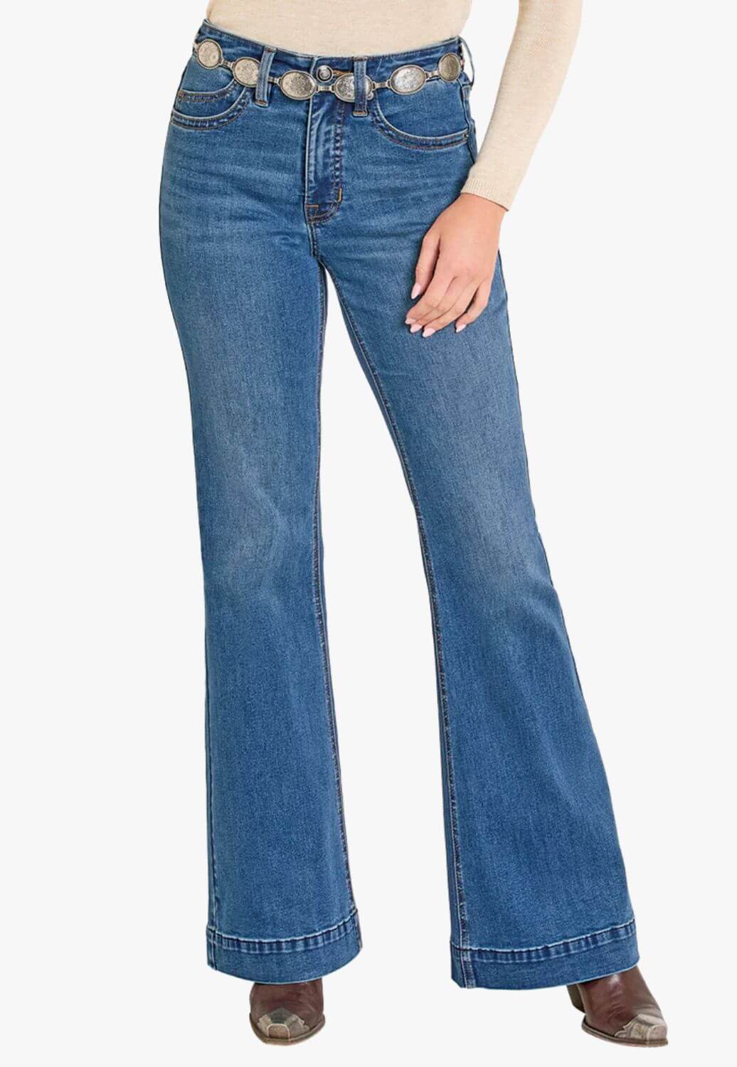 Rock & Roll Womens High Rise Trouser Jean