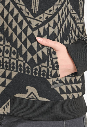 Rock & Roll Womens Aztec Bomber Jacket