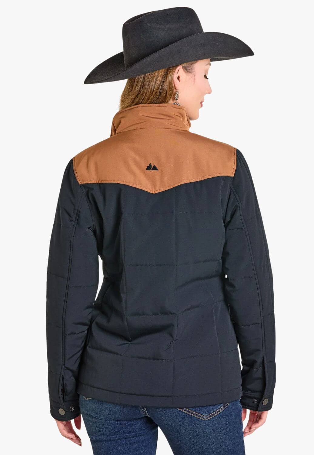 Rock &amp; Roll Womens Two Tone Puffer Jacket