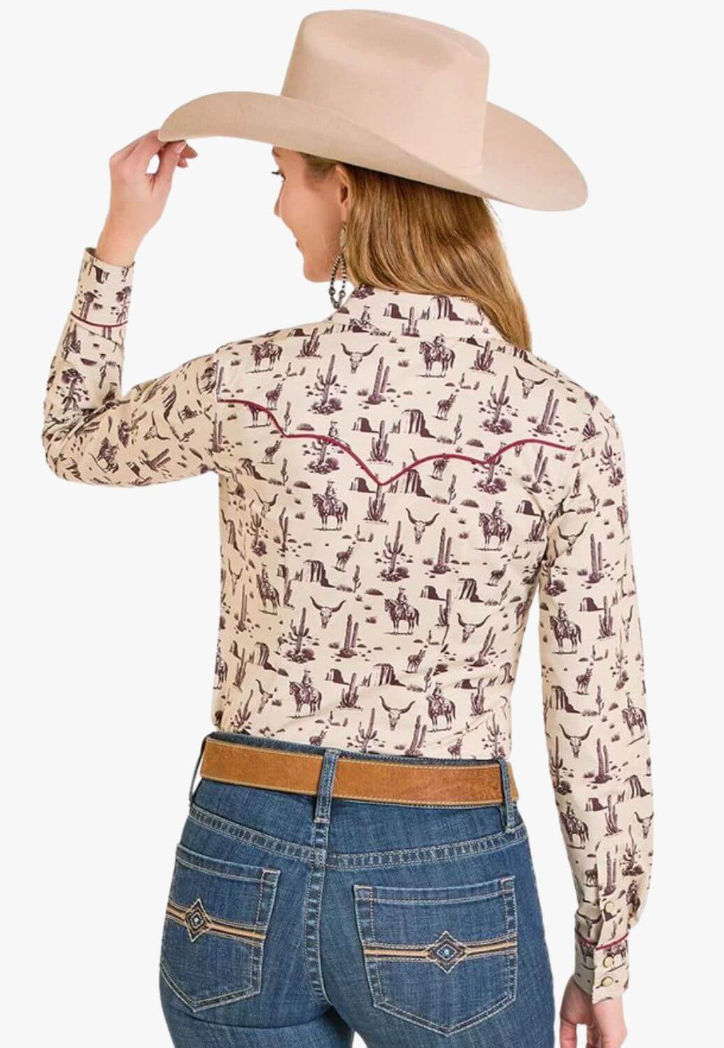 Rock & Roll Womens Wild West Snap Shirt