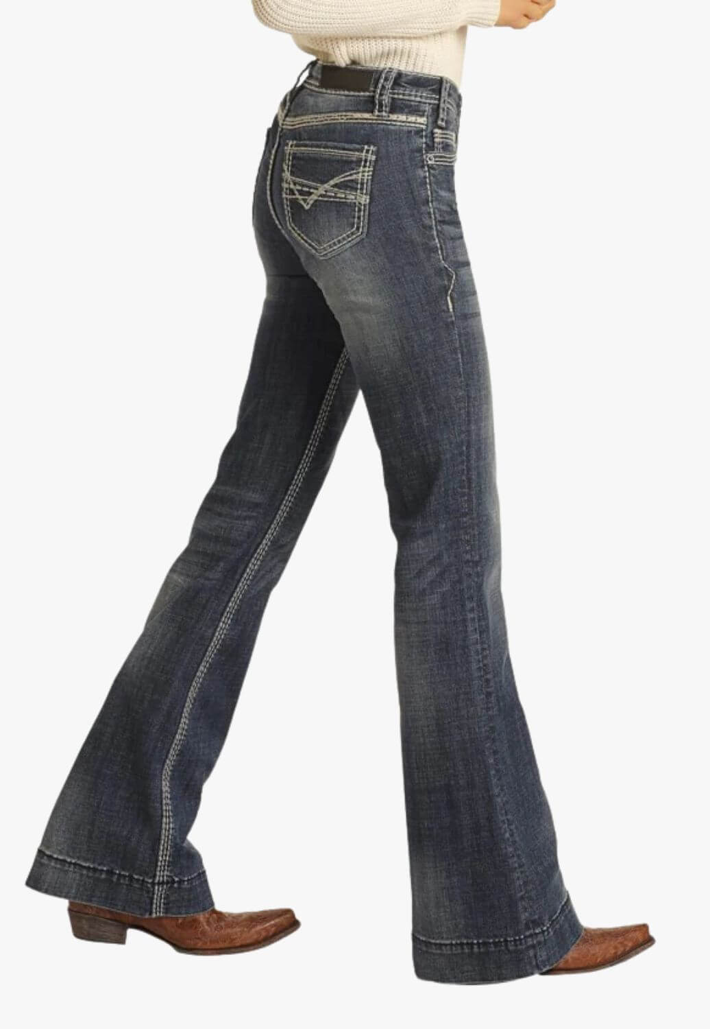 Rock and Roll Womens Petal Stitch Trouser Jean