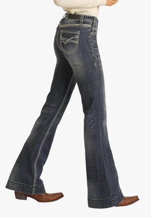 Rock and Roll Womens Petal Stitch Trouser Jean