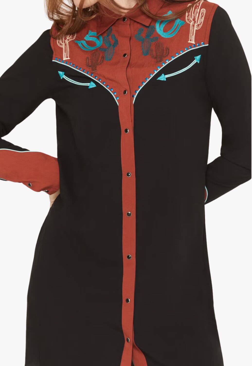 Panhandle Slim Womens Retro Long Sleeve Dress