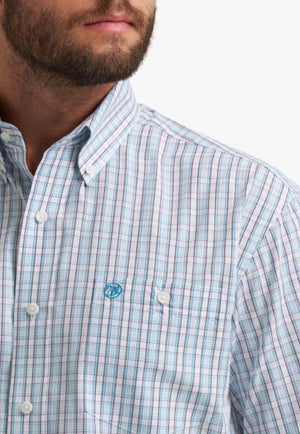 Wrangler Mens Plaid Short Sleeve Shirt