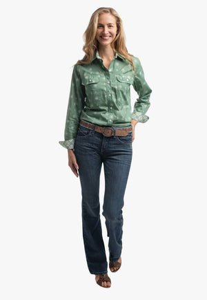 Just Country Womens Abbey Frills Full Button Workshirt
