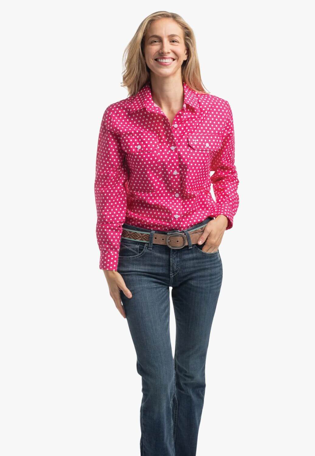Just Country Womens Abbey Full Button Workshirt
