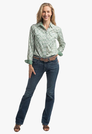 Just Country Womens Abbey Print Workshirt