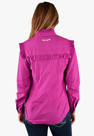 Wrangler Womens Nikka Frill Long Sleeve Shirt