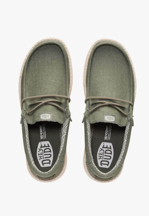 Hey Dude Mens Wally Stretch Canvas Shoe