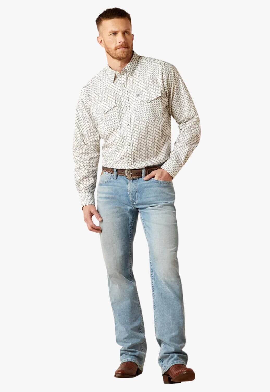Ariat Mens Long Sleeve Snap Shirt
