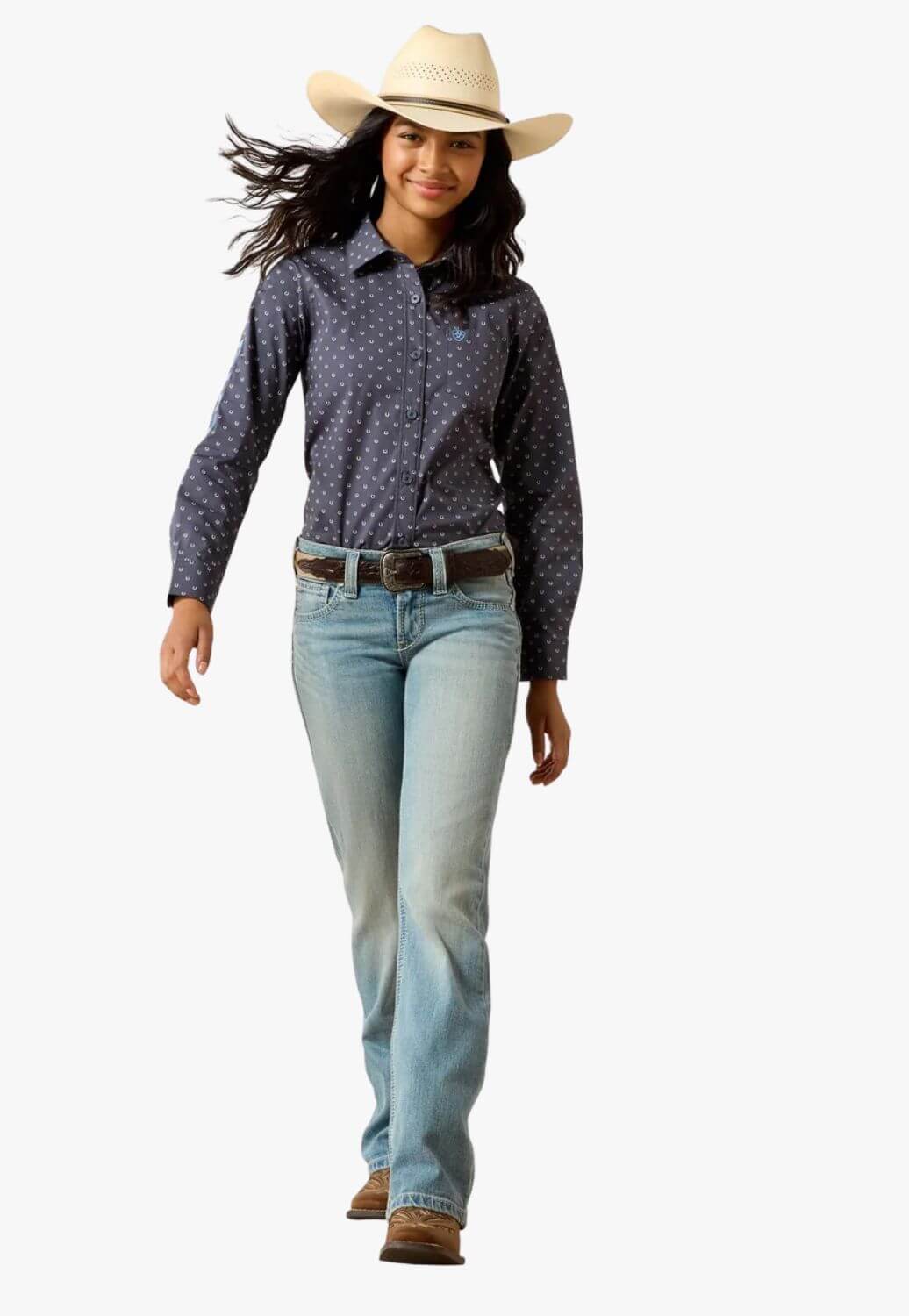 Ariat Girls Team Kirby Long Sleeve Shirt