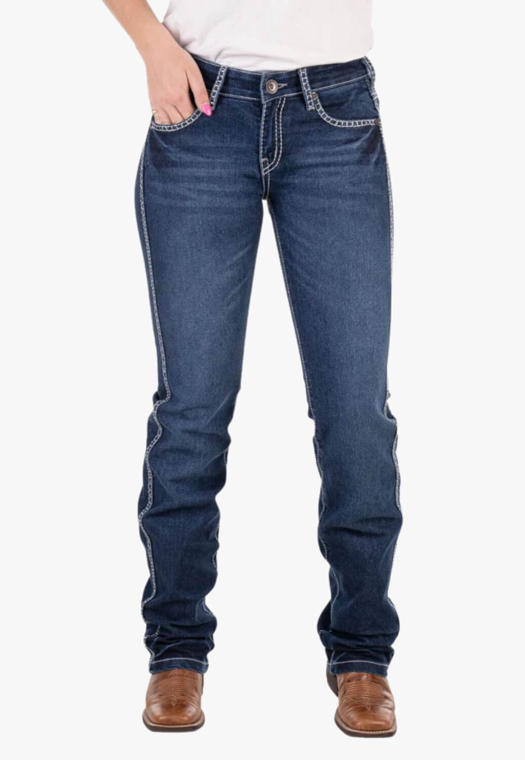 Hitchley &amp; Harrow Womens Mid Rise Jean