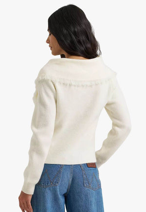Wrangler Womens Fringe Collar Cardigan