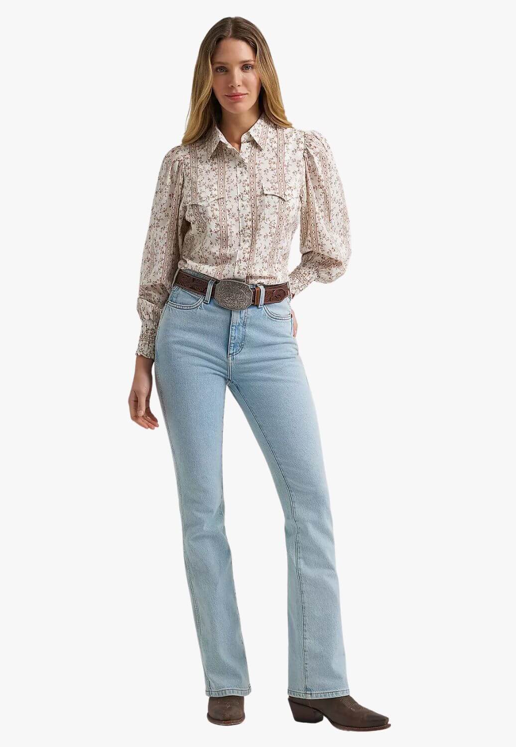 Wrangler Womens Puff Long Sleeve Shirt