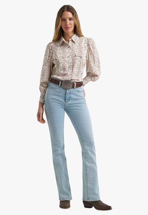 Wrangler Womens Puff Long Sleeve Shirt