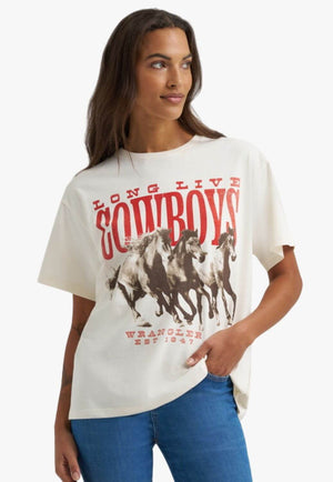Wrangler Womens Long Live Cowboys T-Shirt