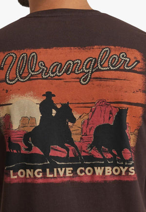 Wrangler Mens Cowboy Sunset T-Shirt