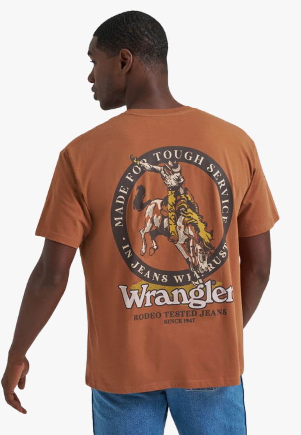 Wrangler Mens Bucking Bronco Graphic T-Shirt