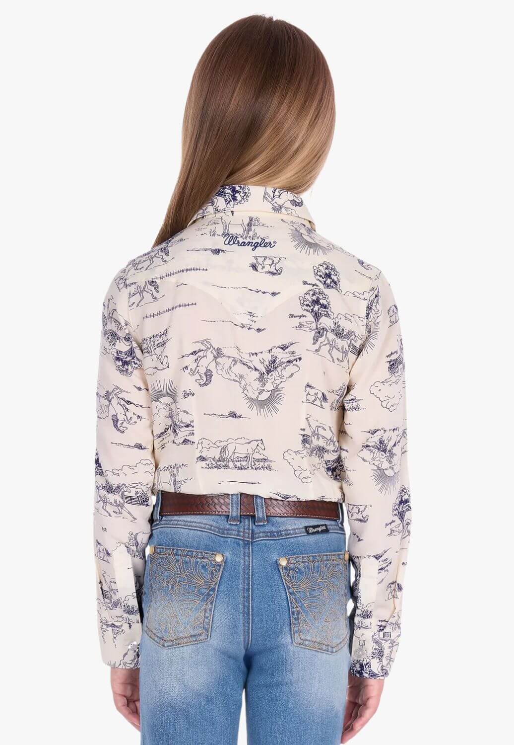 Wrangler Girls Ivory Long Sleeve Shirt