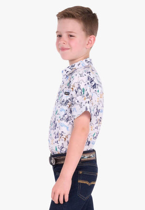Pure Western  Boys Mike Short Sleeve Shirt