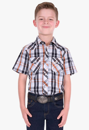 Pure Western Boys Terry Short Sleeve Shirt
