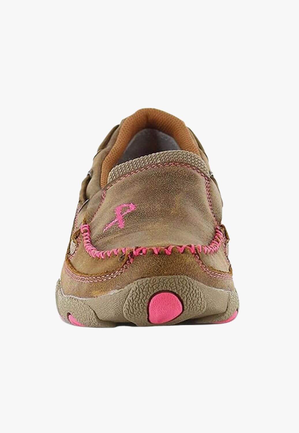 Twisted X Womens Pink Ribbon Slip On Moc