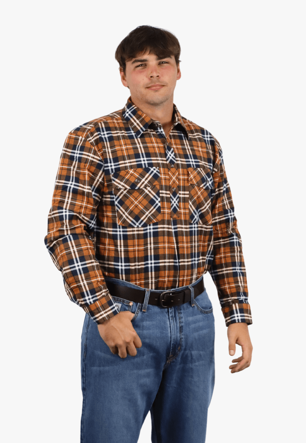 Swanndri Mens Egmont Closed Front Flannelette Shirt Twin Pack