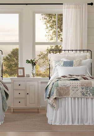 Indigo Hill Patchwork Paisley Reversible Quilt Set - Queen