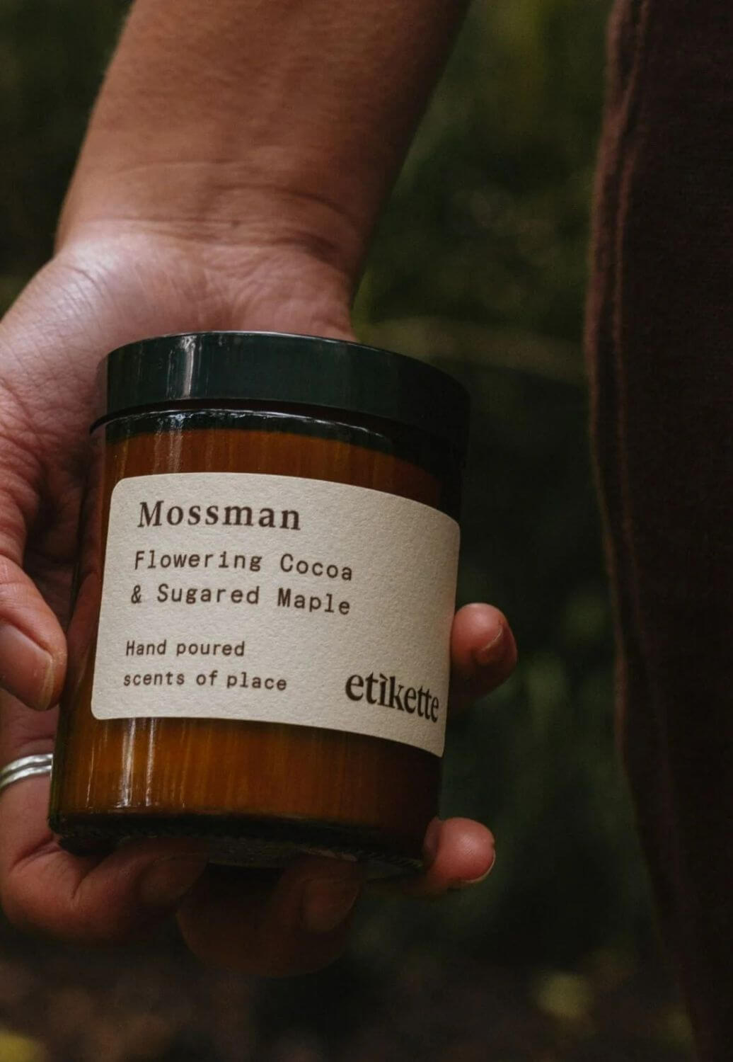 Etikette Mossman, Flowering Cocoa and Sugared Maple Candle