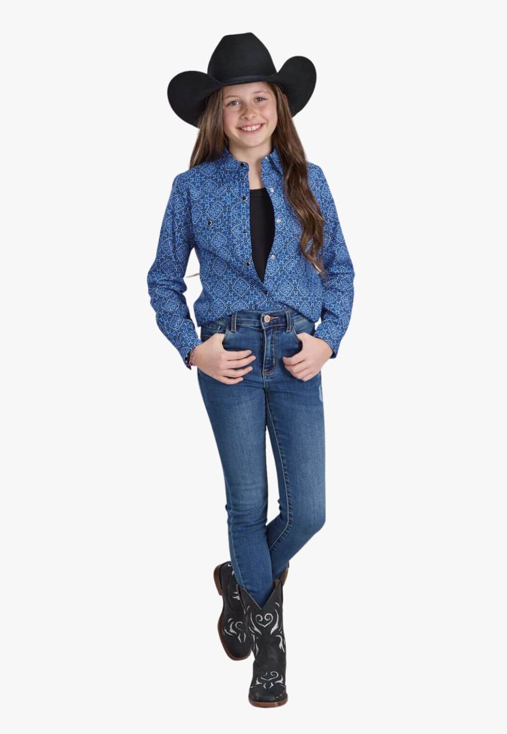 Roper Girls Amarillo Collection Long Sleeve Shirt